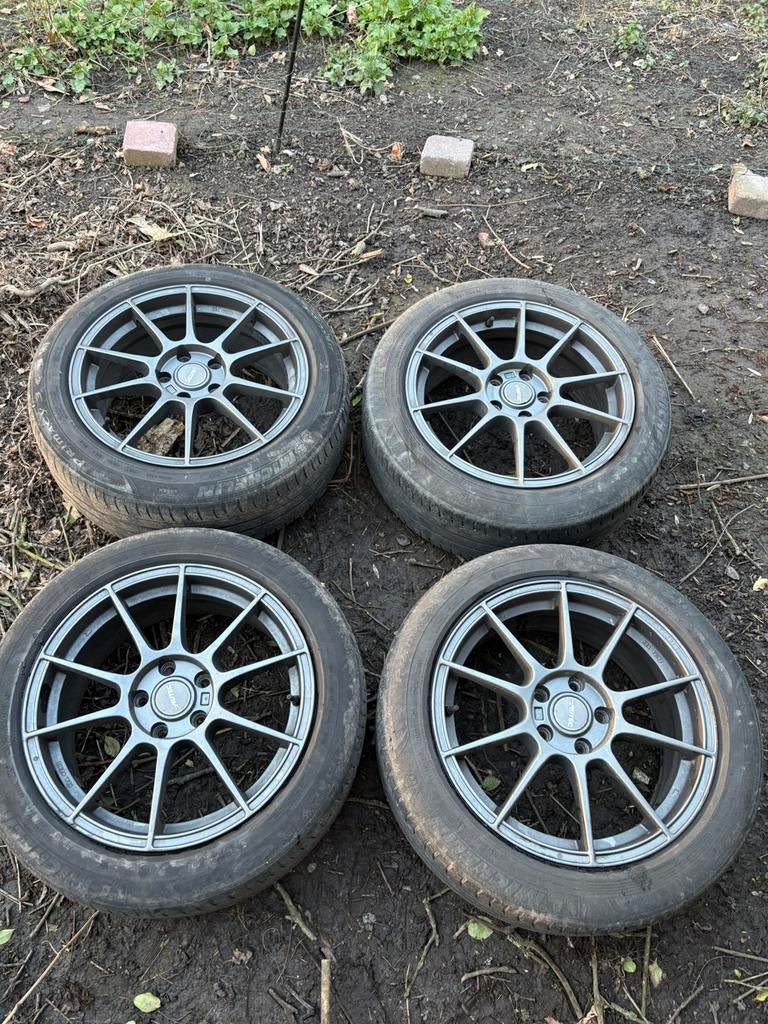 Autec velgen 17 inch 5x112 + Michelin banden, Auto-onderdelen, Banden en Velgen, Velg(en), 17 inch, Ophalen of Verzenden, Zomerbanden