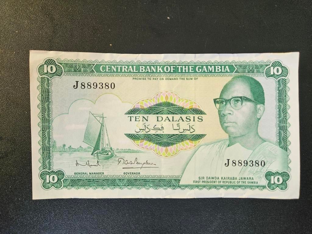 Gambia pick 10a 1987-90, Postzegels en Munten, Bankbiljetten | Afrika, Ophalen of Verzenden, Overige landen, Los biljet