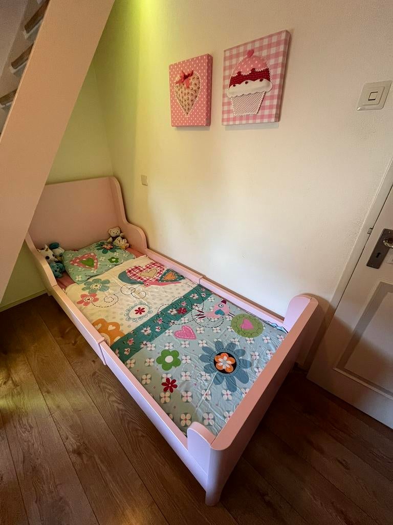 Mooi meegroeibed (Busugne), Ophalen, 70 tot 85 cm, Zo goed als nieuw, Lattenbodem