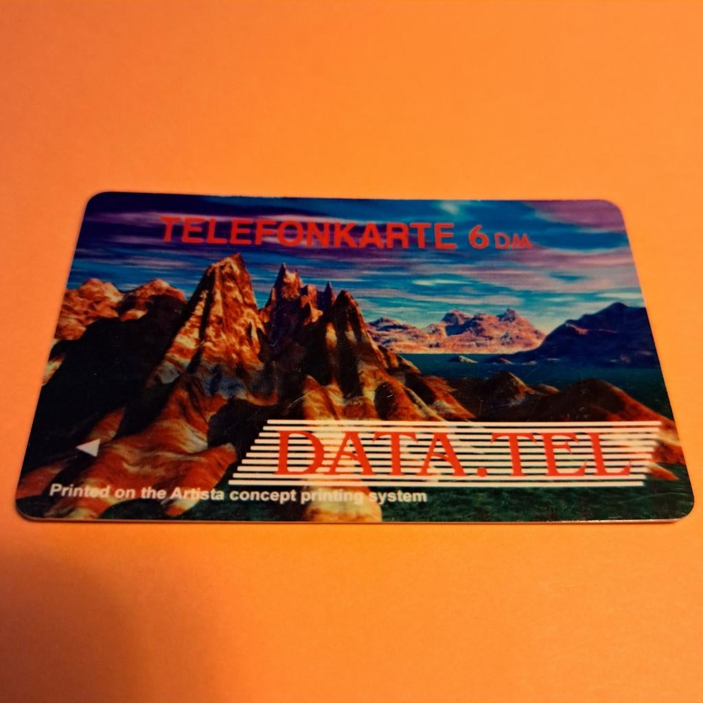 Telefoonkaart 6 DM DATA TEL - Zeldzaam verzamelobject, Verzamelen, Telefoonkaarten, Buitenland, Ophalen of Verzenden