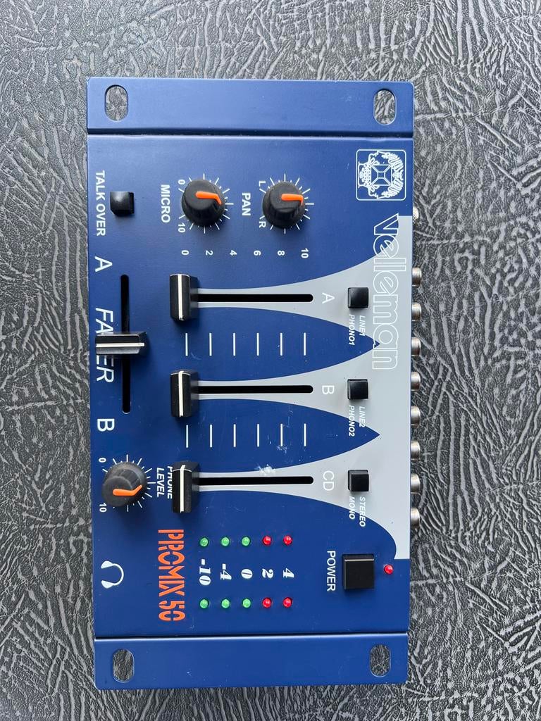 Velleman PROMIX 50 Mengpaneel zonder voeding, Muziek en Instrumenten, Mengpanelen, Ophalen of Verzenden, Gebruikt, Minder dan 5 kanalen