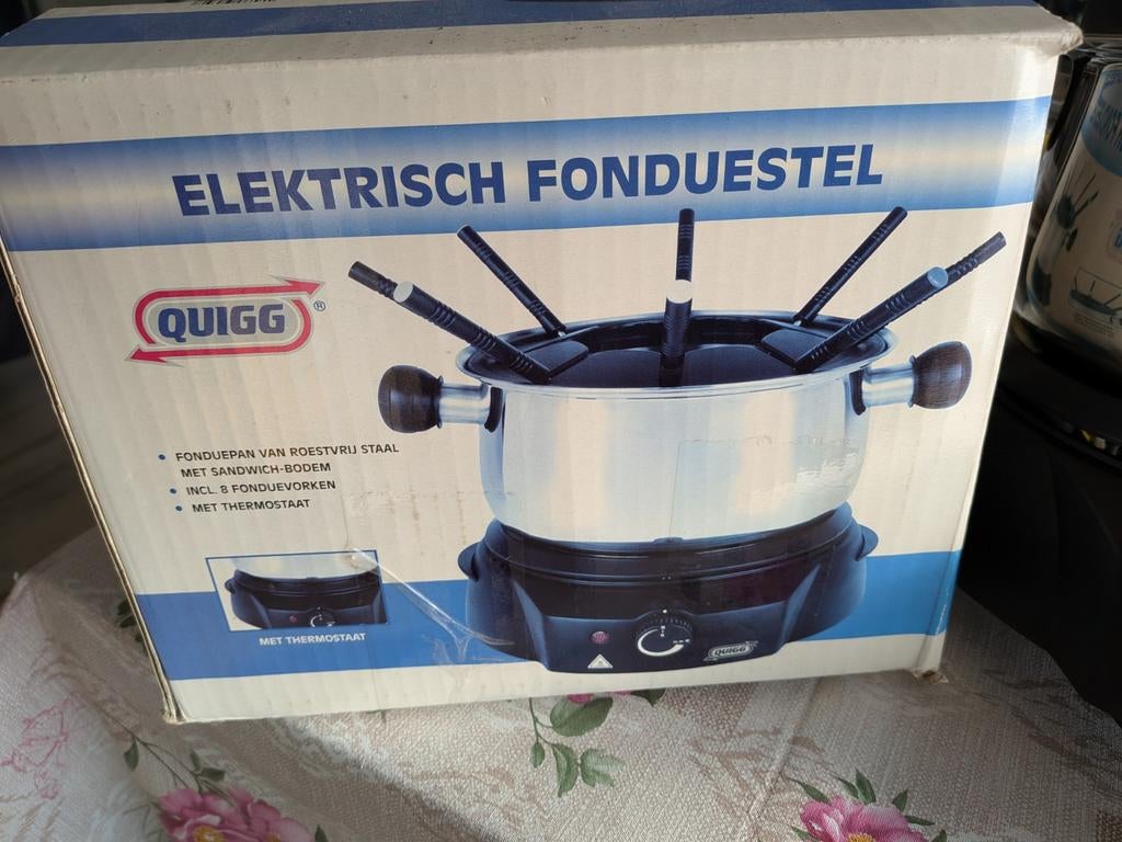 Electrisch fonduestel Quigg, Ophalen of Verzenden, Gebruikt, Elektrisch, Fondueset