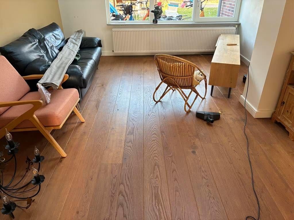 Mooie eiken vloer, ong 40 m2, Ophalen, Gebruikt, Vloerdelen of -planken, 10 m² of meer