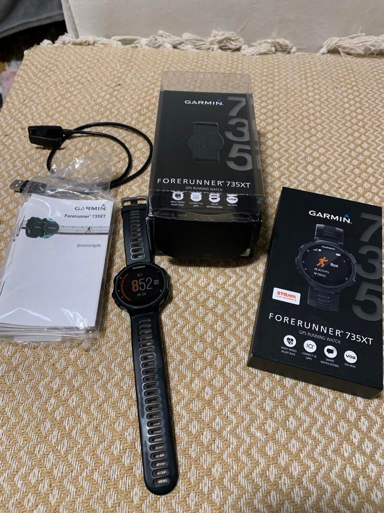 Garmin Forerunner 735XT triatlonhorloge, Ophalen of Verzenden, GPS, Gebruikt, Zwart