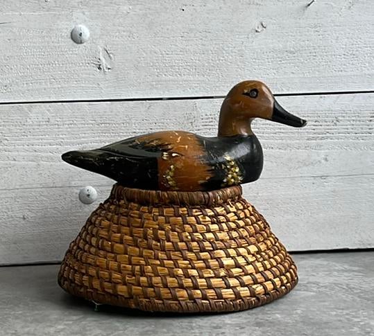 Frans brocante houten lokeend, Ophalen of Verzenden, Zo goed als nieuw