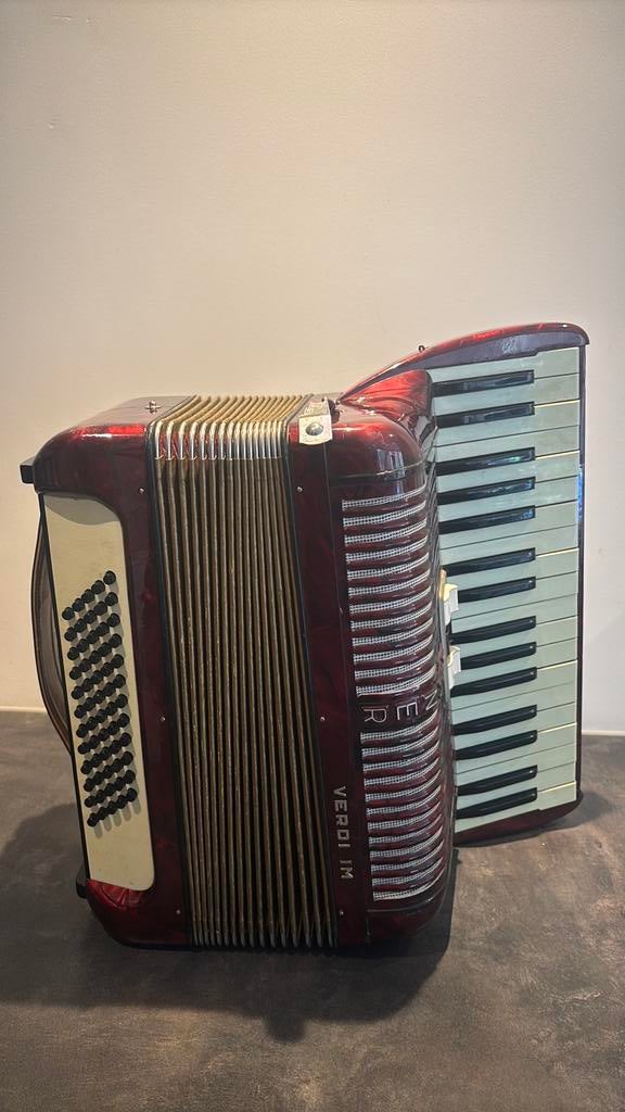 Hohner Verdi 1M - vintage accordeon, Ophalen of Verzenden, Zo goed als nieuw, 120-bas, Hohner