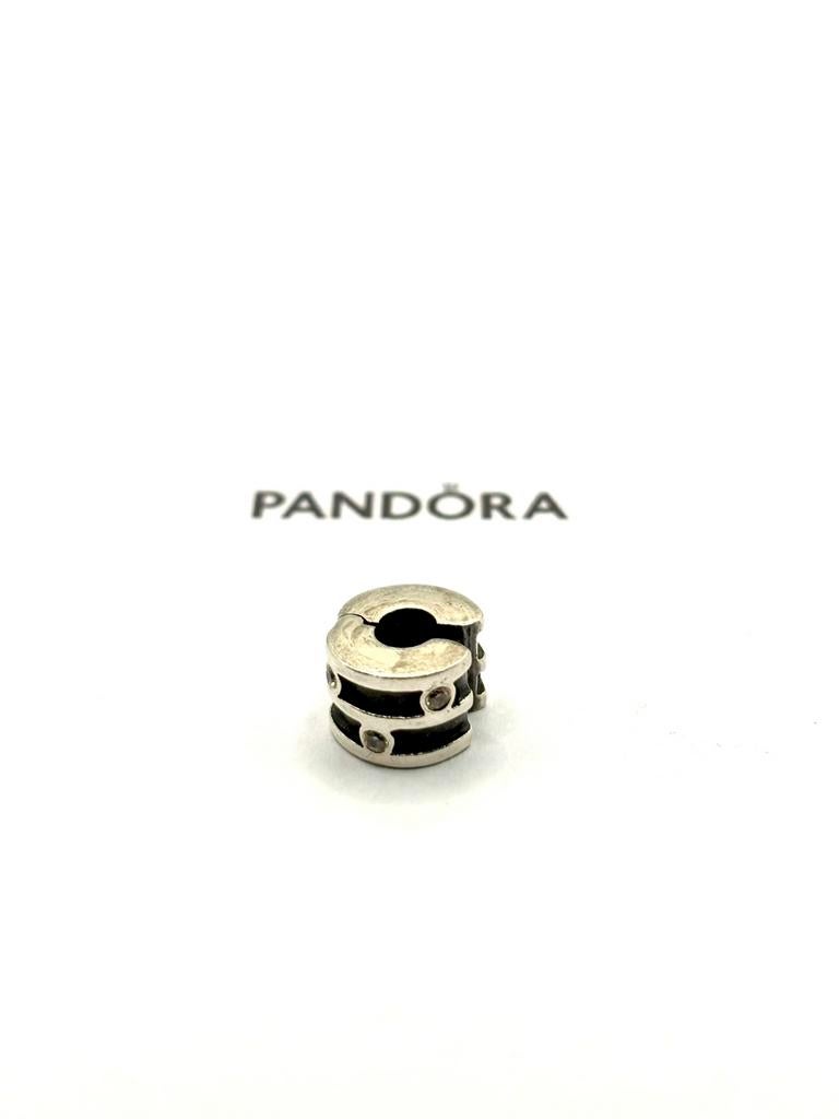 Mooie pandora stopper met steentje, Ophalen of Verzenden, Zo goed als nieuw, Zilver, Pandora