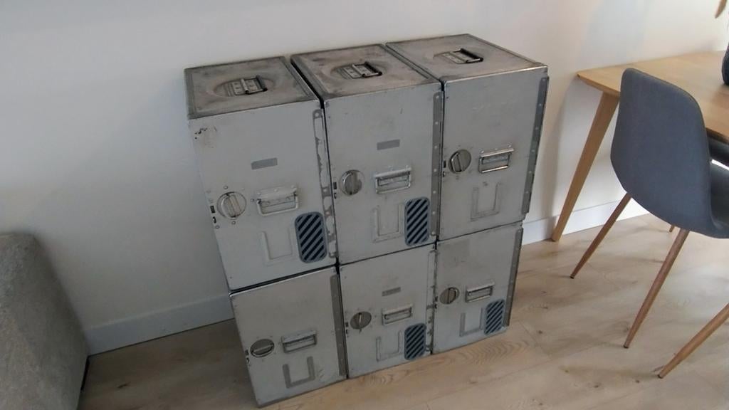 KLM Vliegtuig Trolley, dressoir, nachtkastje vintage industr, Ophalen