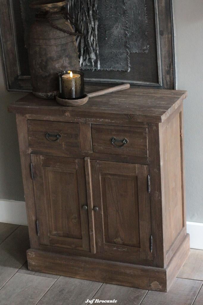 Halkastje / tv kast / kast massief teak sober, Www.jufbrocante.nl, Www.jufbrocante.nl, Nieuw, Ophalen of Verzenden