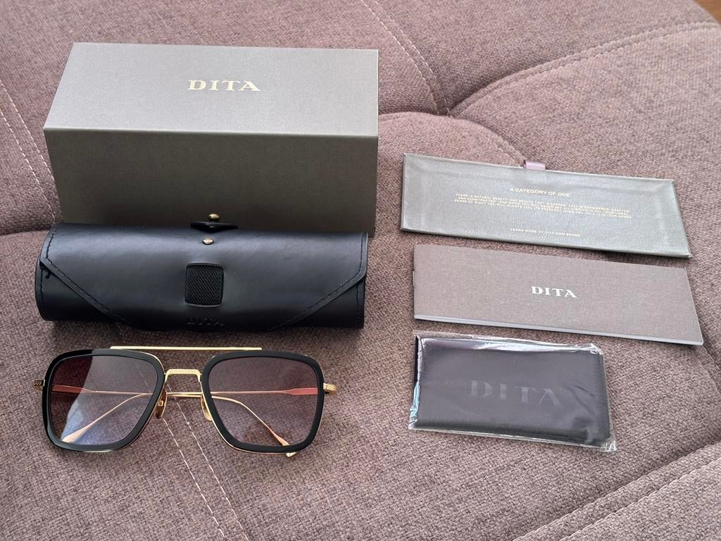 Dita Flight 006 Gold/Brown, Overige merken, Zonnebril, Bruin, Nieuw