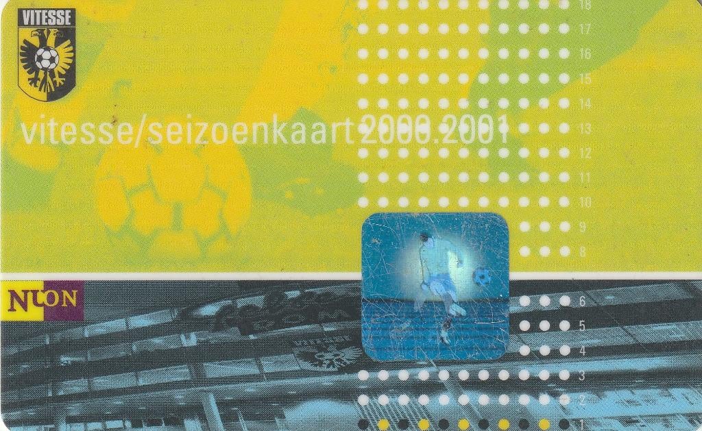 Vitesse seizoenkaart 2000- 2001, Ophalen of Verzenden, Gebruikt, Vitesse, Overige typen