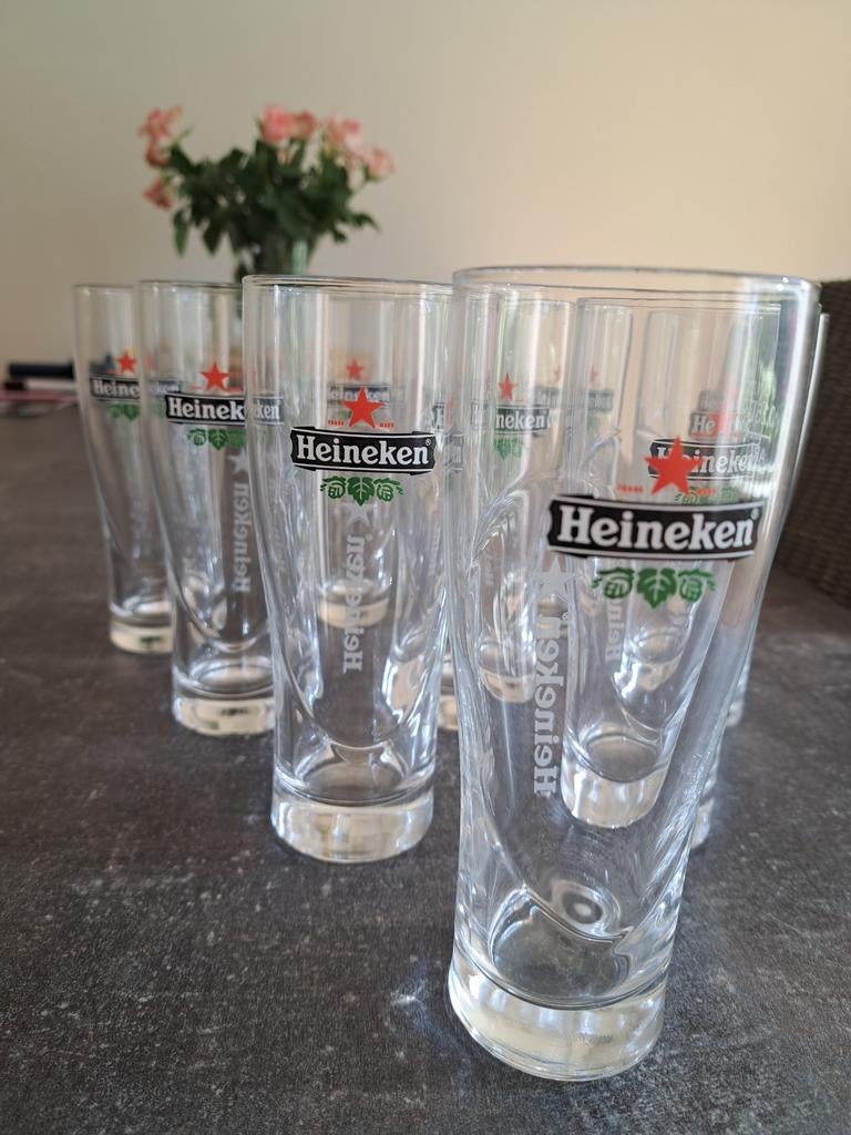 10 nieuwe Heineken bierglazen 25 cl teab, Verzamelen, Ophalen of Verzenden, Nieuw, Glas of Glazen, Heineken