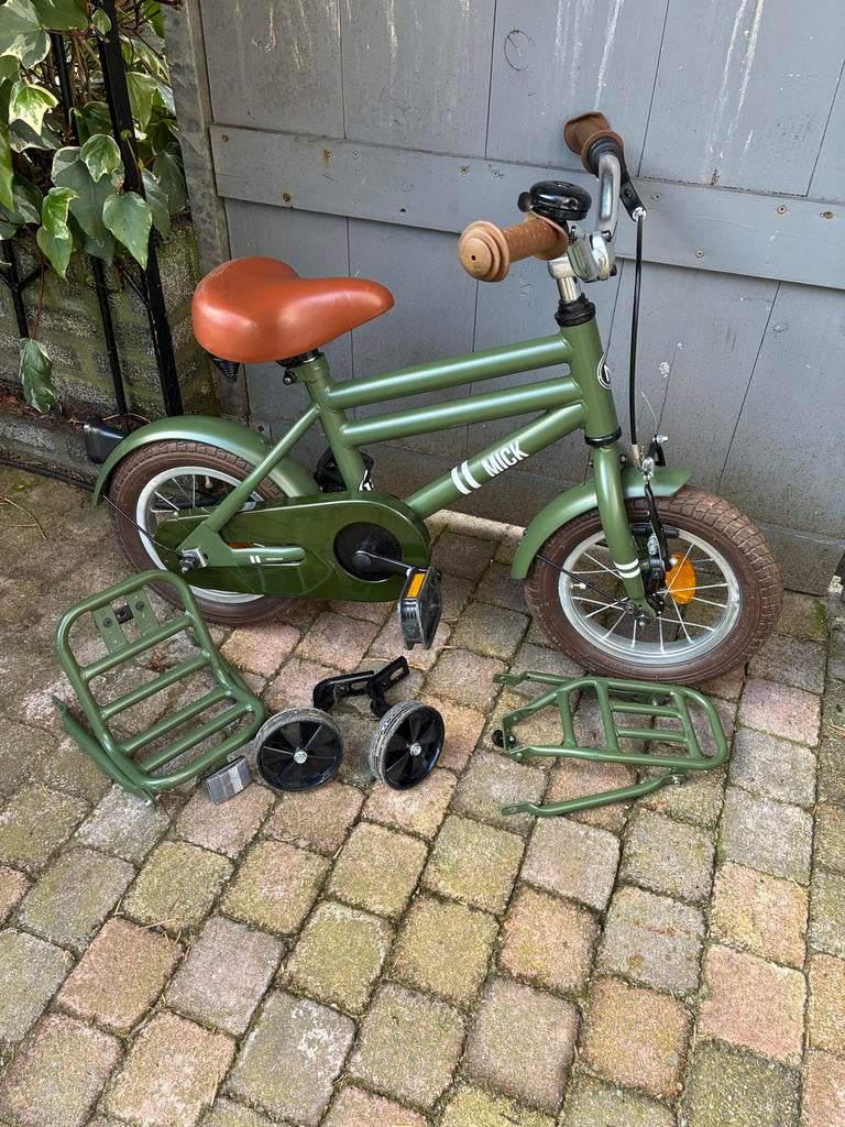 Nogan Mick Kinderfiets 12,5 inch + zijwieltjes, Ophalen of Verzenden, Zo goed als nieuw, Minder dan 16 inch, Zijwieltjes