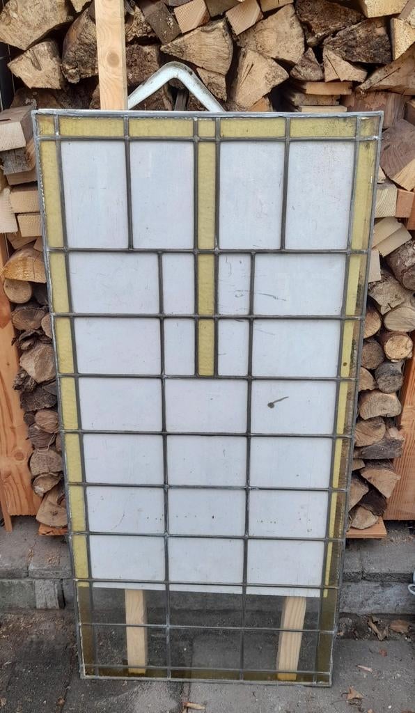 Set van 2 glas in lood ramen. Uit kamer ensuite deuren. Heel, Ophalen, Gevelraam of Ruit, Gebruikt, Minder dan 80 cm