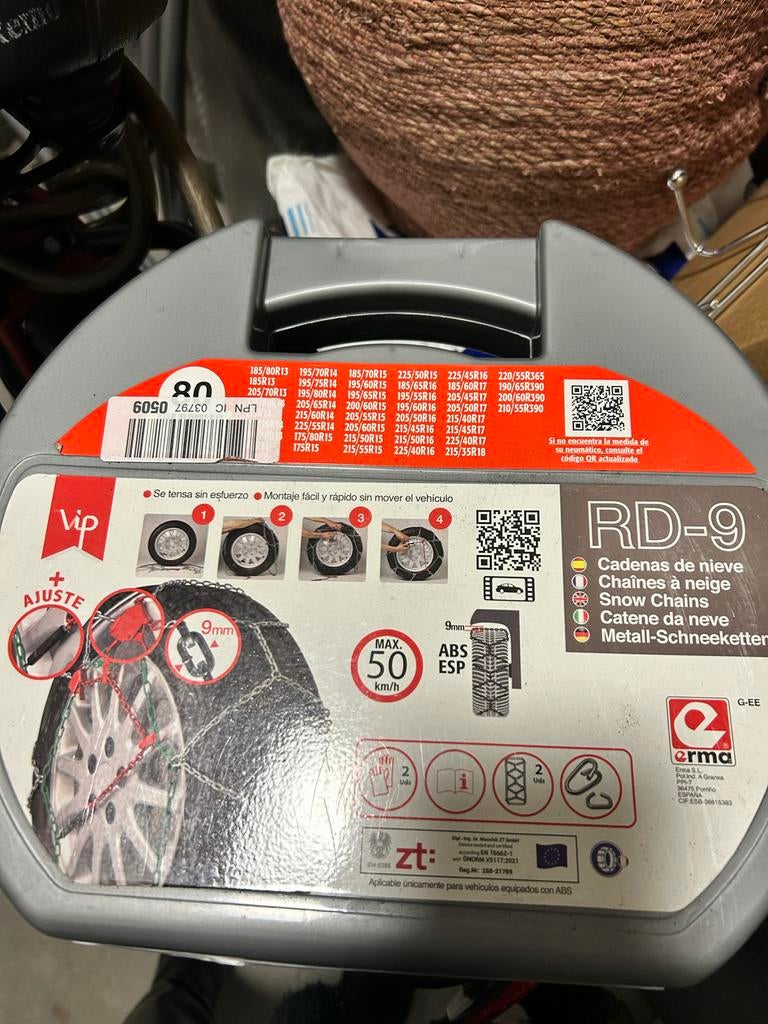 Sneeuwkettingen RD-9 - meerdere maten gratis af te halen, Auto diversen, Ophalen, Gebruikt