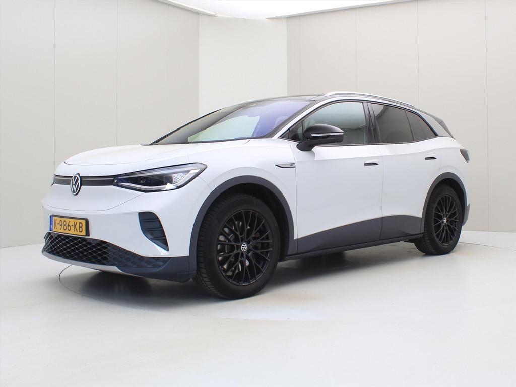 Volkswagen Id.4 77kWh 204pk 1ST Max 87% SoH [ TREKHAAK+WARMT, Auto's, Automaat, Gebruikt, Zwart, Stuurwielverwarming