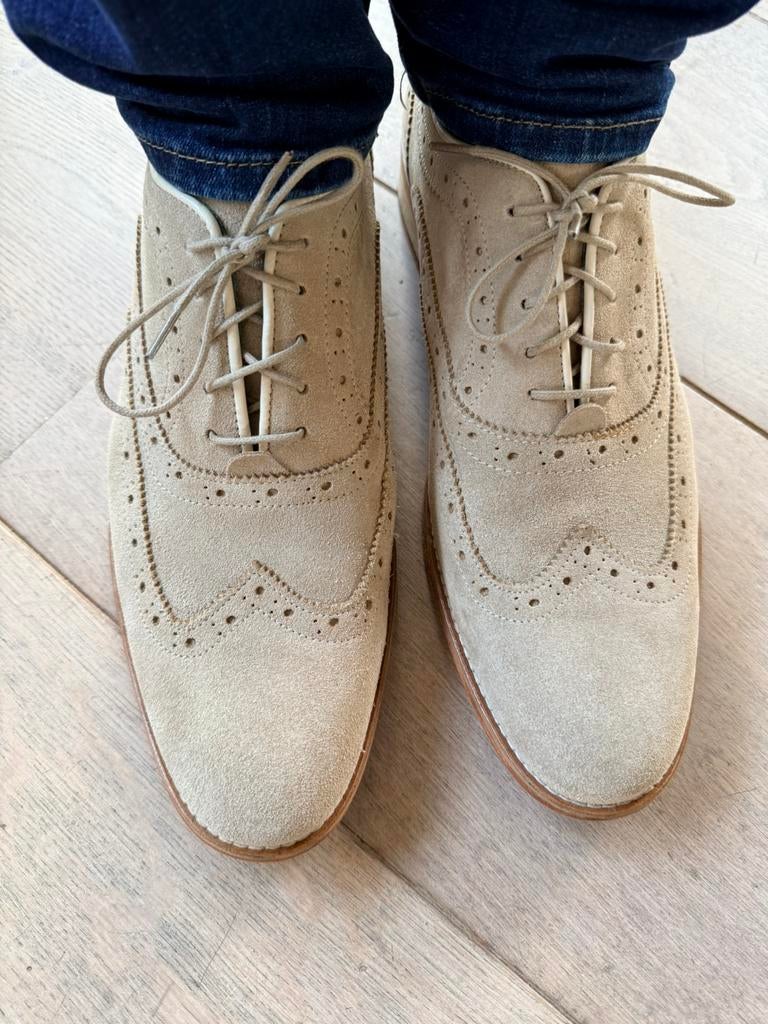 State of Art handgemaakte suede heren schoenen mt 46 zgan, Ophalen, Zo goed als nieuw, Bruin