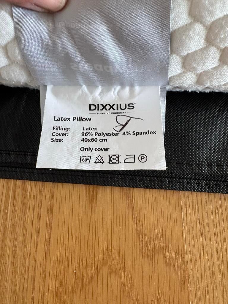 Swiss Sense Dixxius latex hoofdkussen 40x60x10cm, Ophalen of Verzenden, Zo goed als nieuw, Wit