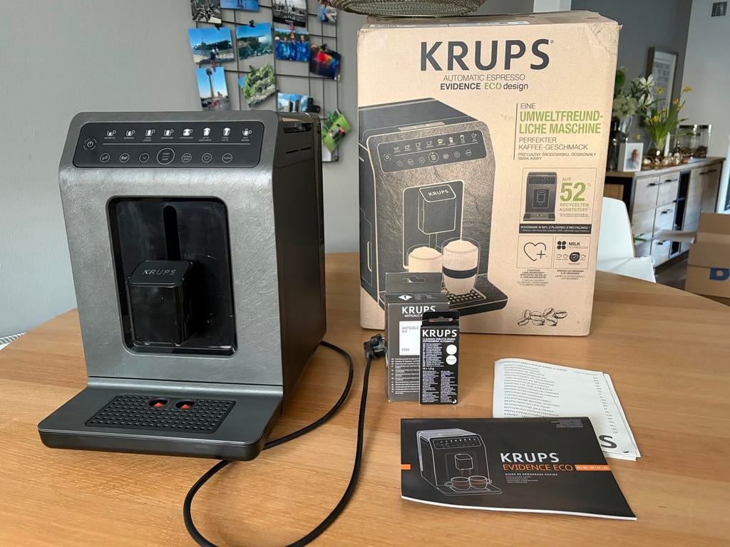 Krups Evidence Eco koffiemachine, 10 kopjes of meer, Koffiemachine, Zo goed als nieuw, Afneembaar waterreservoir