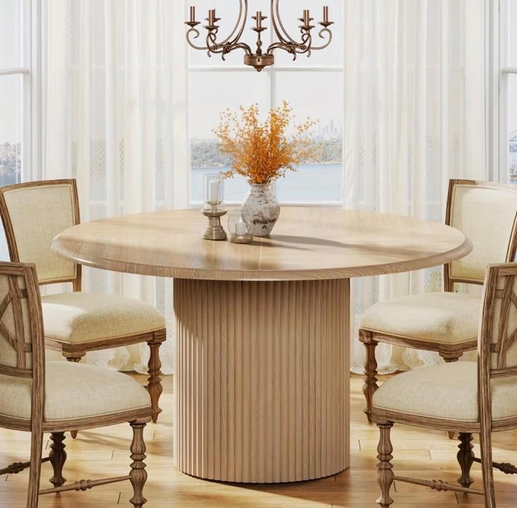 NIEUW IN DOOS Ronde Design Eettafel (120 cm), Huis en Inrichting, Tafels | Eettafels, Rond, Nieuw, Ophalen of Verzenden, 100 tot 150 cm