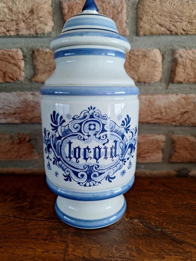 Vintage Delftsblauw Apothekerspot 'Iocoid', Ophalen of Verzenden