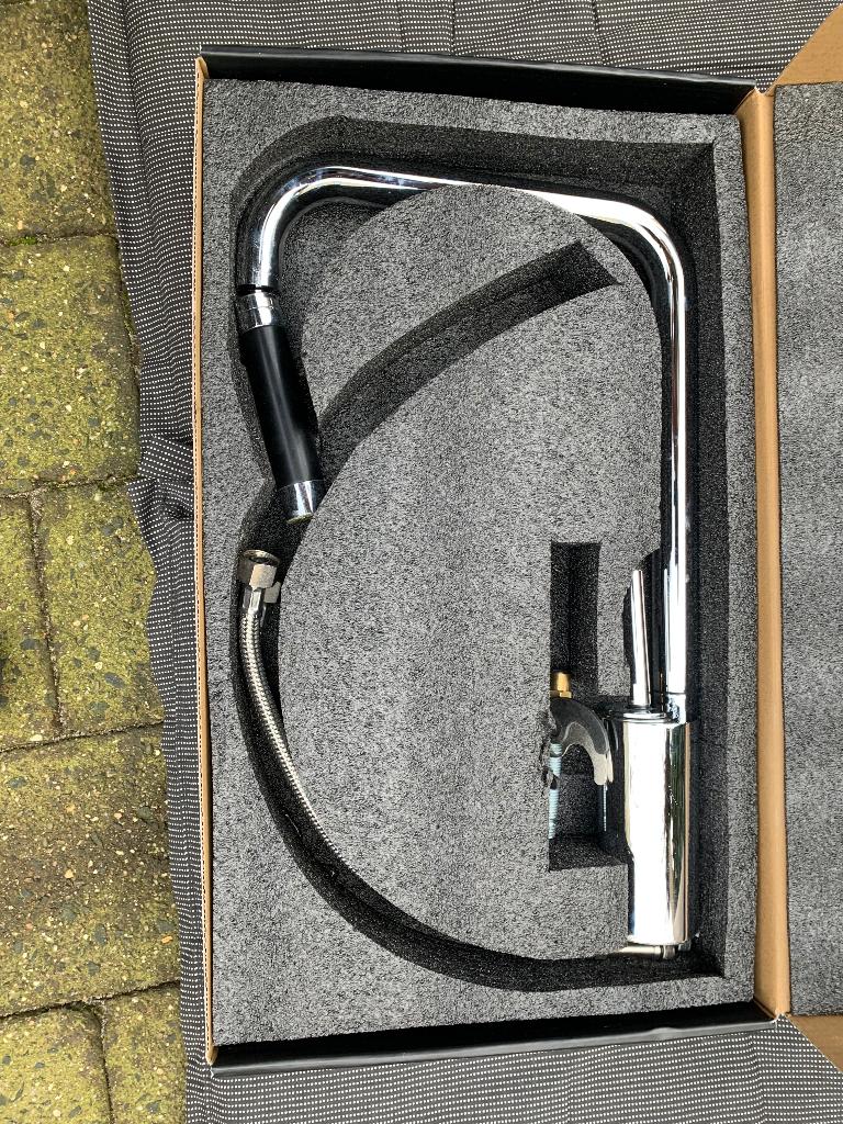 Keukenkraan hoog model ZEER NETJES, Ophalen of Verzenden, Zo goed als nieuw, Chroom, Kraan