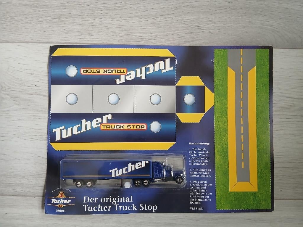 Amerikaanse Truck met Truckstop als bouwplaat 1:87, Ophalen of Verzenden, Nieuw, Bus of Vrachtwagen, Overige merken