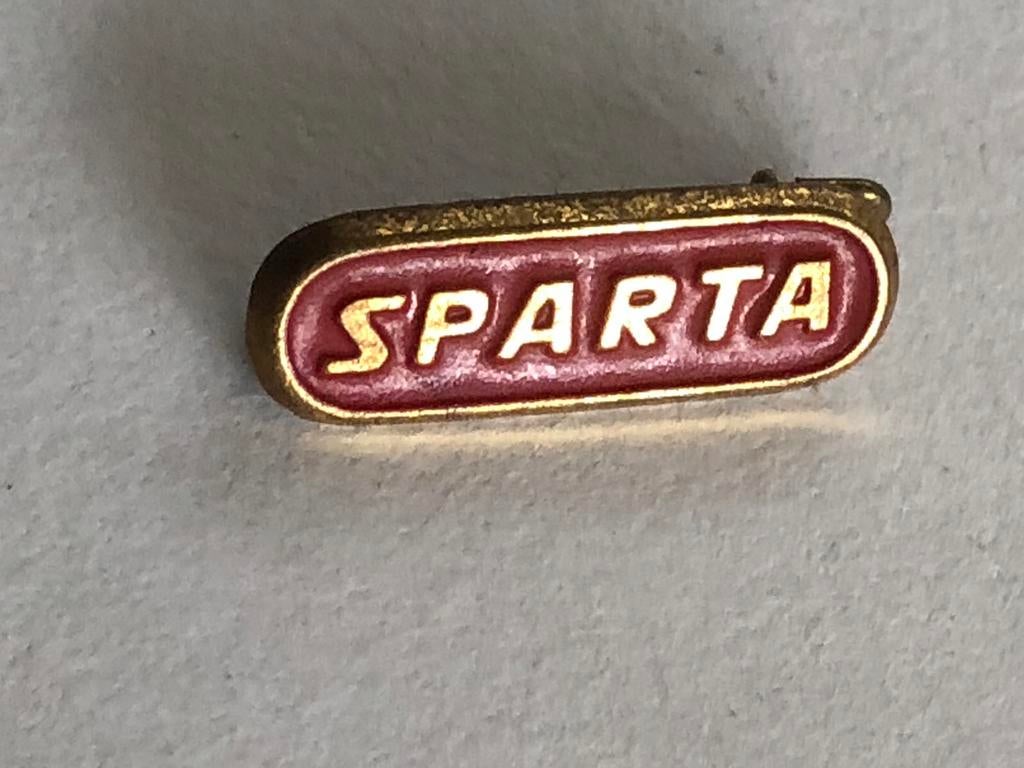 Vintage broche van Sparta - fabrikant van (brom-)fietsen, Ophalen of Verzenden, Gebruikt, Merk, Button