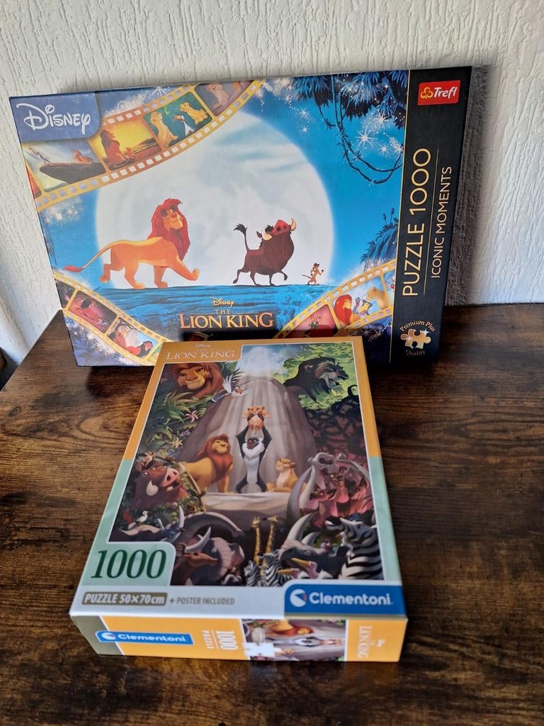 2 disney puzzels, Ophalen of Verzenden, 500 t/m 1500 stukjes, Zo goed als nieuw