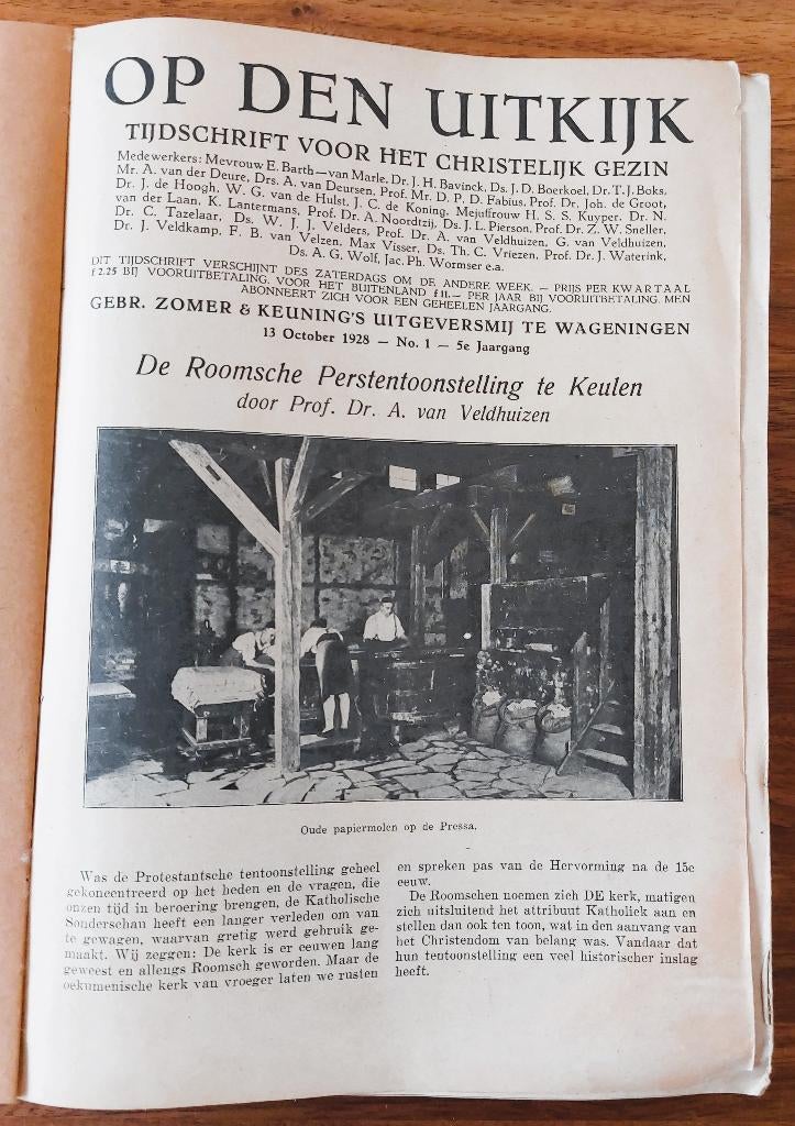 Op den Uitkijk - Tijdschrift gebundeld - 5e jaargang - 1928, Ophalen of Verzenden