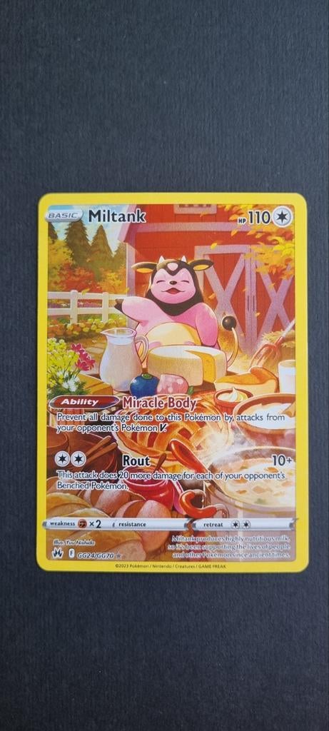 Miltank GG24 Crown Zenith Pokémon Kaart, Ophalen of Verzenden, Zo goed als nieuw, Losse kaart, Foil