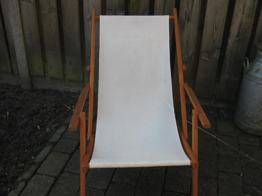 Vintage verstelbare ligstoel., Ophalen, Gebruikt, Verstelbaar
