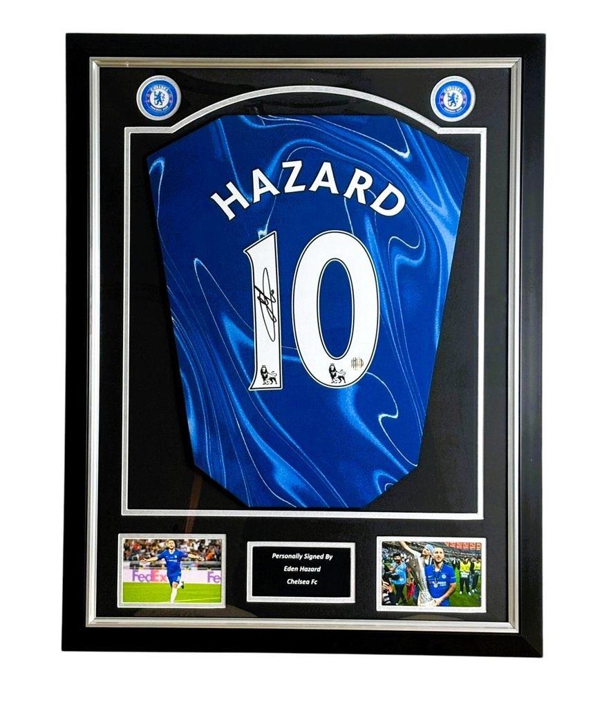 Eden Hazard gesigneerd Chelsea 2024  voetbalshirt ingelijst, Buitenlandse clubs, Shirt, Nieuw, Ophalen of Verzenden