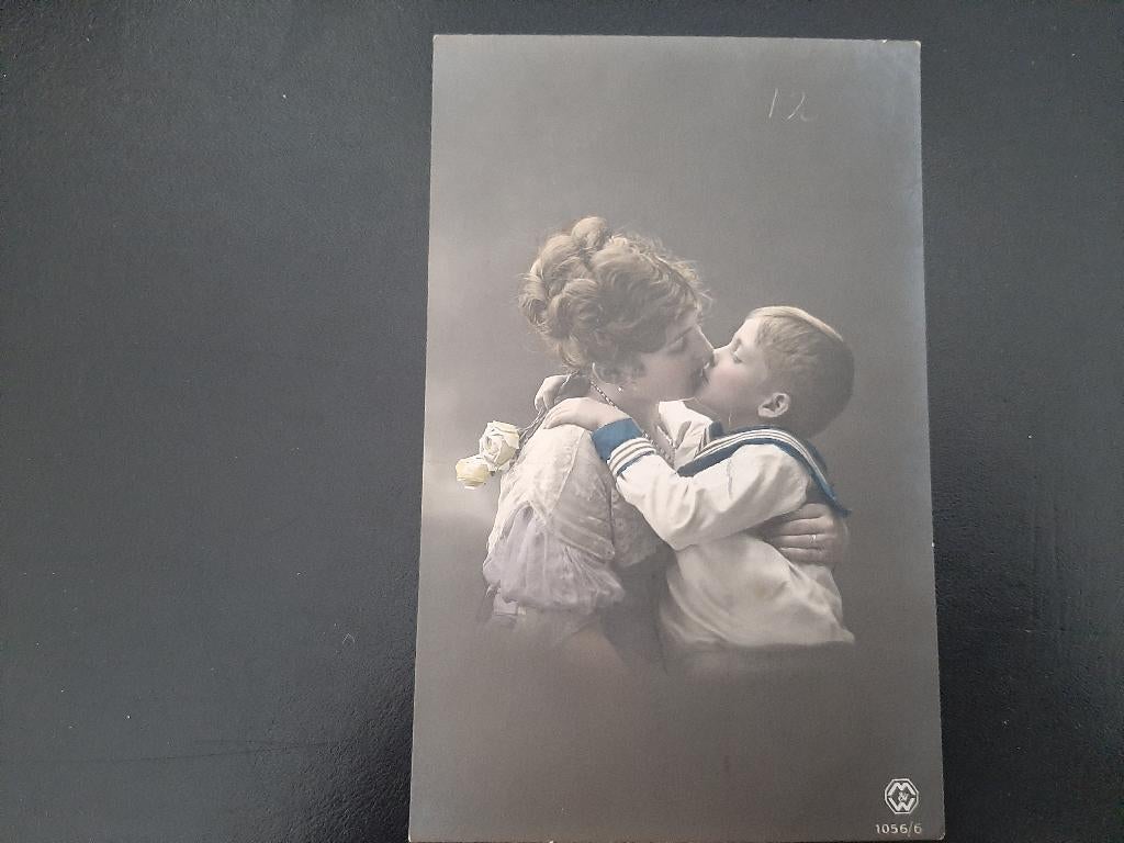 Jongen in matrozen pak, kust zijn moeder, stempel R'dam 1931, Verzenden, 1920 tot 1940, Gelopen, Kinderen