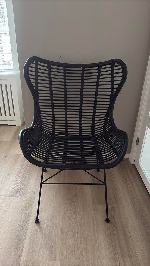 Zgan vlinderstoel, Ophalen, Zo goed als nieuw, Zwart, Eén