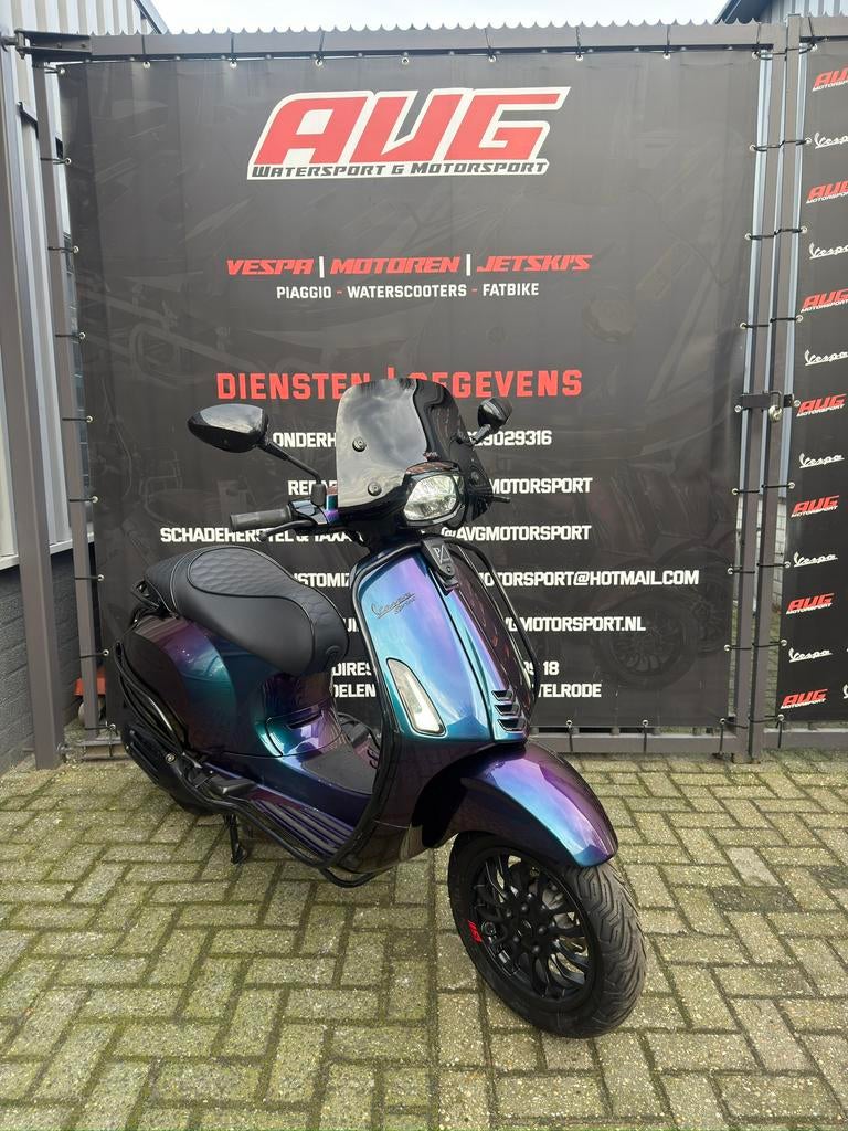 CUSTOM Vespa Sprint 45km brom 2018 E4 PURPLE KAMELEON, Overige modellen, Maximaal 45 km/u, Ophalen of Verzenden, Zo goed als nieuw