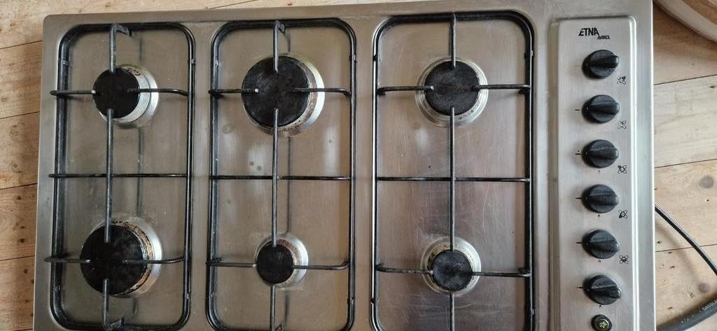 Etna 6-pits gasfornuis, Gebruikt, Ophalen of Verzenden, Inbouw, Gas