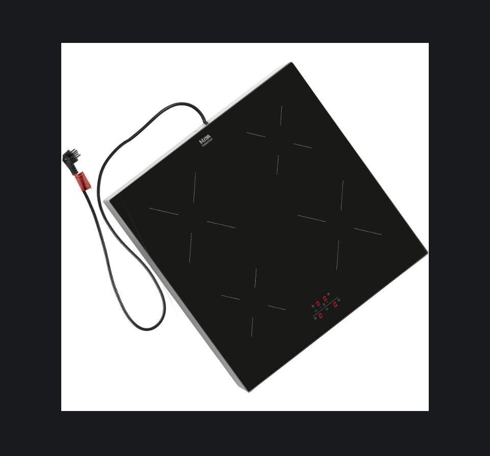 ETNA KIV354RVS Inductiekookplaat - 4 zones, Ophalen, 4 kookzones, Zo goed als nieuw, Inbouw