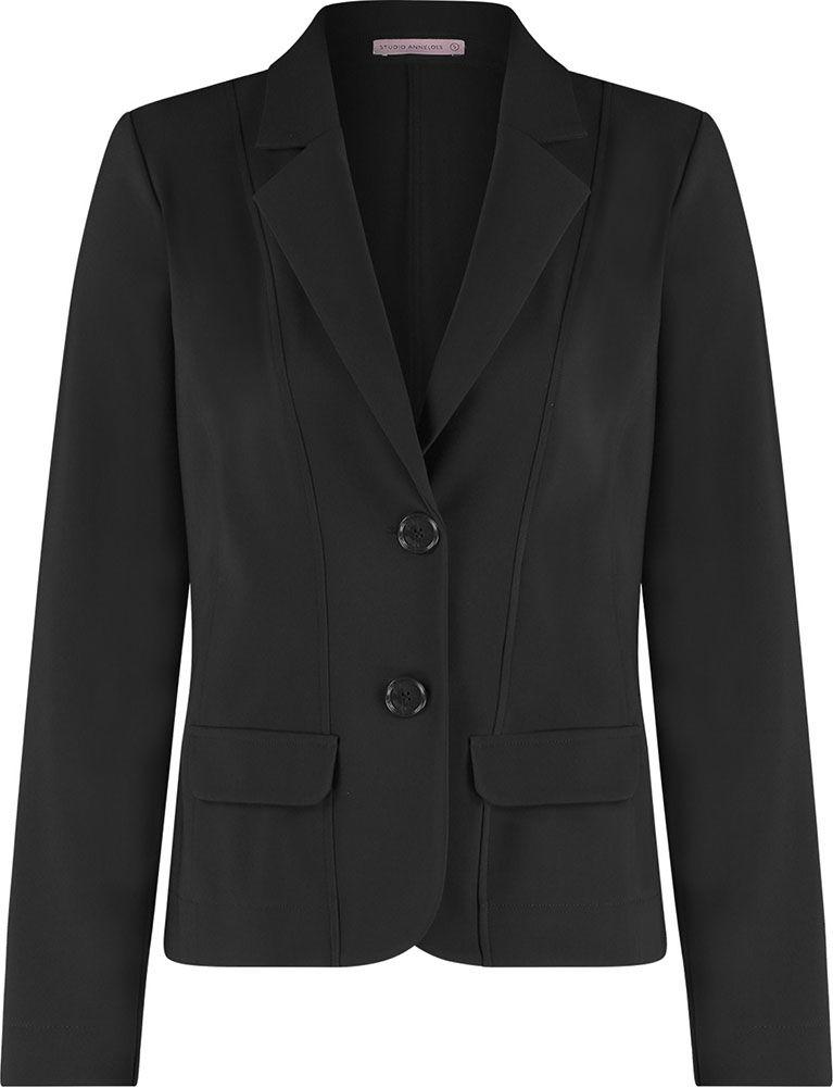 Studio annoew bright bonded blazer XL zwart travelstof, Zwart, Maat 46/48 (XL) of groter, Ophalen of Verzenden, Zo goed als nieuw