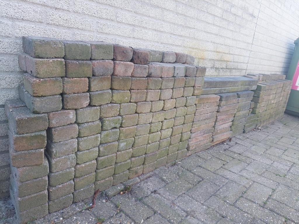 Gebruikte betonklinkers, Tuin en Terras, Tegels en Klinkers, Ophalen, Gebruikt, Beton, Klinkers