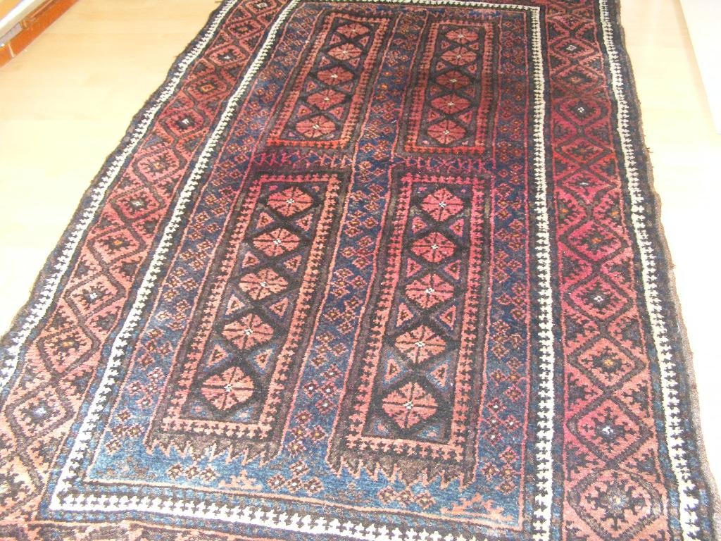 Handgeknoopt Perzisch Tapijt  Beluchi iran Maat:0.98X1.80., Verzenden, Nieuw, Crème, 50 tot 100 cm