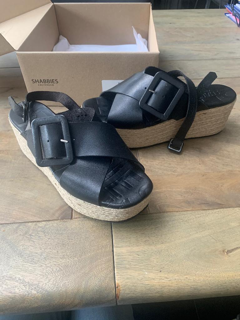 Nieuwe mooie leren pumps Shabbies mt 39, Zwart, Nieuw, Ophalen of Verzenden, Pumps