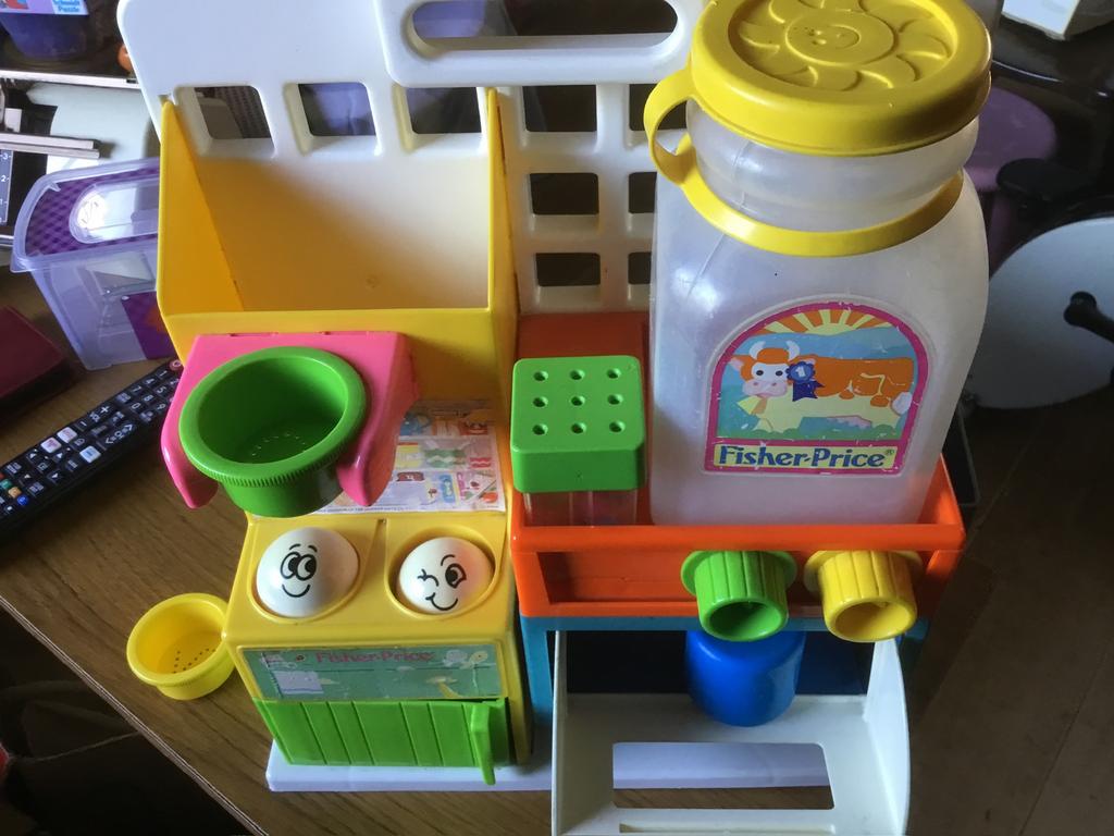 Fisher Price vintage peuterkeuken, Ophalen of Verzenden, Gebruikt, Speelset, Met geluid