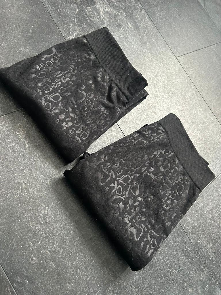 2 leggings met panterprint, Legging, Maat 36/38 (S), Zwart, Nieuw