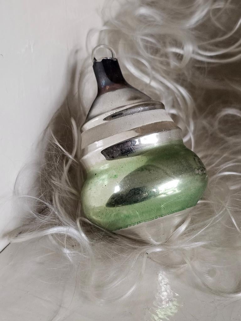 Oude Antieke AJEKO kerstbal / Tol Lampion groen 6667 / 16, Diversen, Kerst, Ophalen of Verzenden