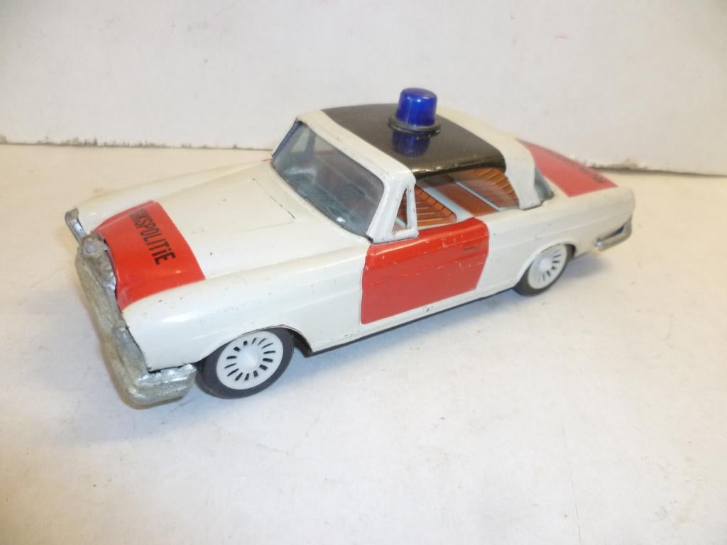 Blikken Mercedes Benz Rijkspolitie made in Korea 19cm auto, Ophalen of Verzenden, Gebruikt, Auto, Overige merken