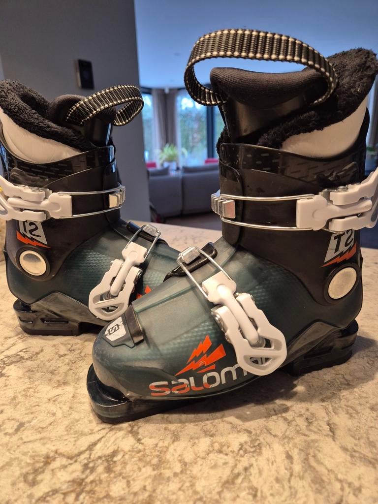 Salomon T2 kinderskischoenen - maat 18-235, Ophalen, 160 tot 180 cm, Gebruikt, Schoenen