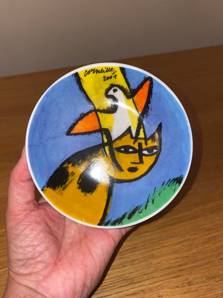 Schaaltje Corneille kat en vogel, Ophalen of Verzenden, Zo goed als nieuw, Overige stijlen, Schaal of Schalen