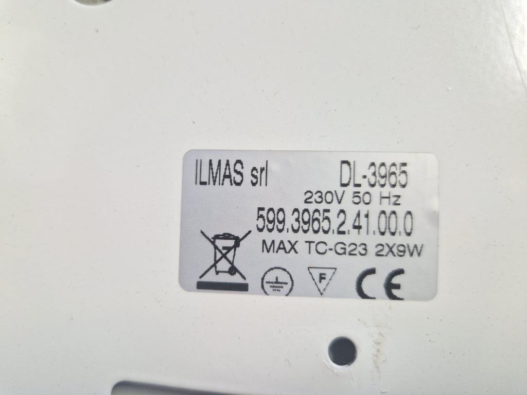 7 Ilmas Mini Flat DRIFT buitenlamp zilver wit IP65 slagvast, Wandlamp, Ophalen of Verzenden, Netvoeding, 50 tot 250 watt