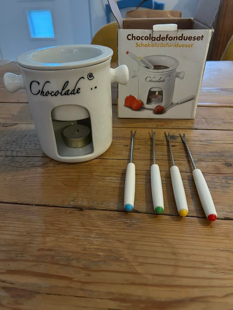 Chocoladefondue set - Valentijnsdag cadeau!, Ophalen of Verzenden, Zo goed als nieuw